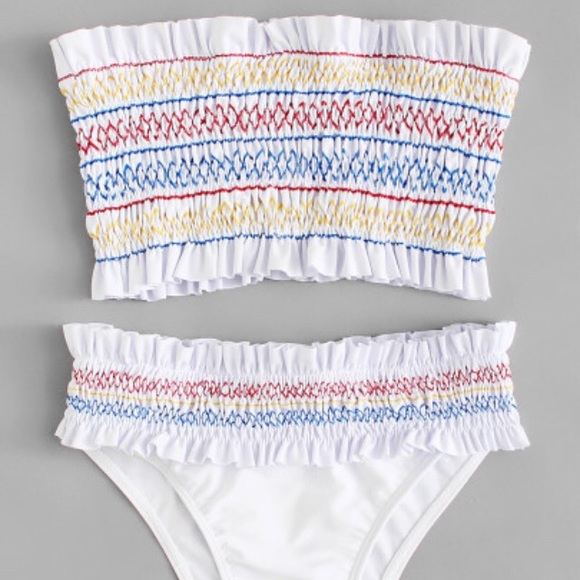 ruched bandeau bikini